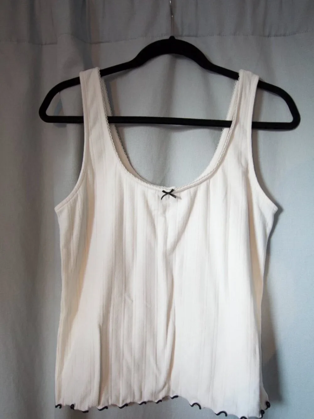 Abercrombie & Fitch Pointelle Sleep Cami in Cream, Large